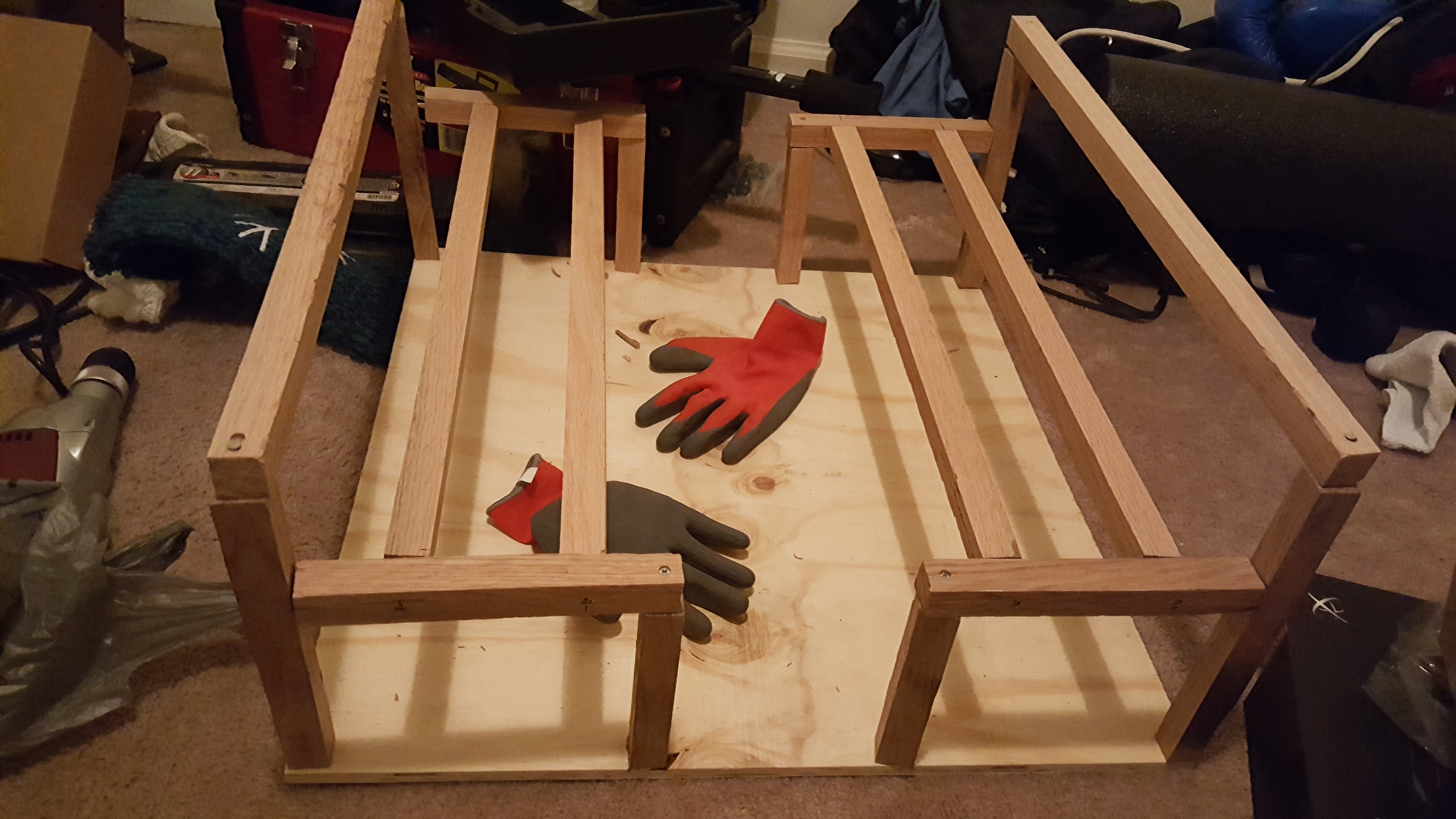 Wooden frame for crypto mining rig